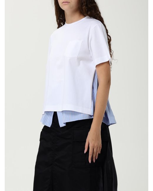 T-Shirt Femme Sacai en coloris White