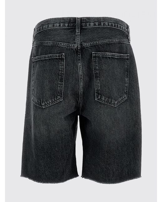 Agolde Blue Knee-Length Denim Shorts With Five-Pocket Design for men