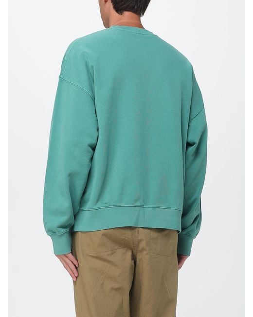 Carhartt Green Cotton Crew Neck Sweatshirt for men