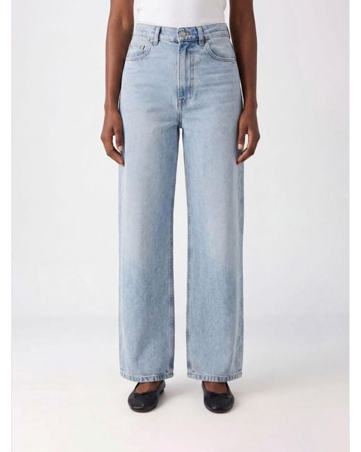 Fiorucci Blue High-Waisted Wide Leg Jeans