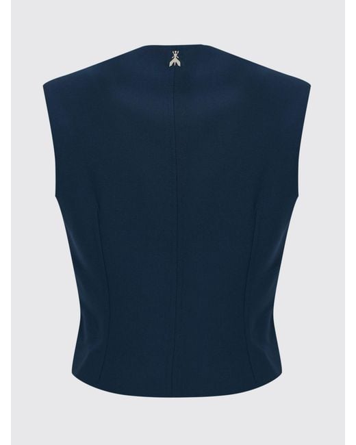Patrizia Pepe Blue Single-Breasted Vest