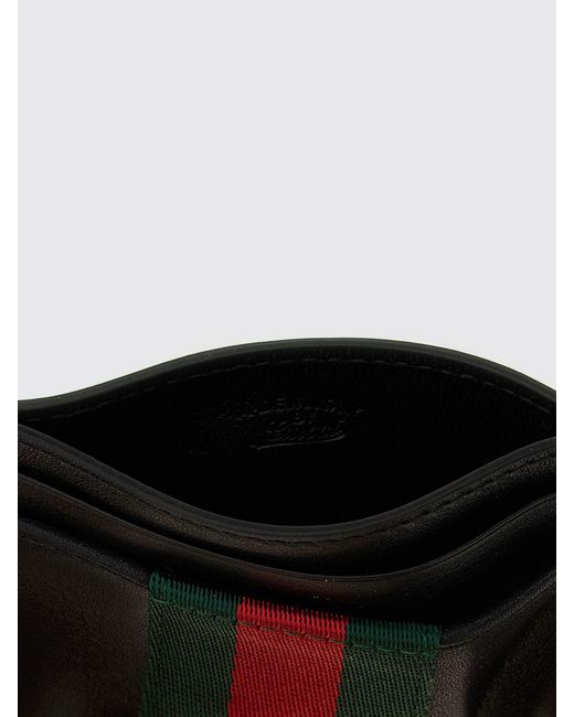 Gucci White Web Trademark Calfskin Coin Purse for men