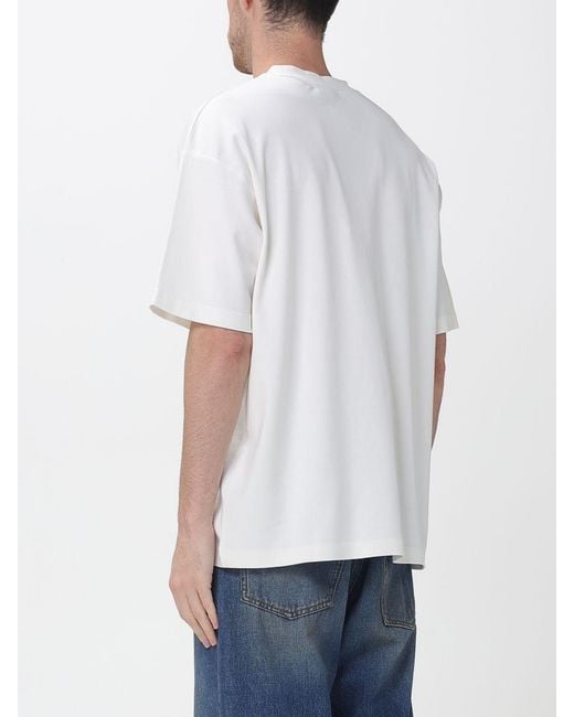 Drole de Monsieur White Printed Cotton T-Shirt for men