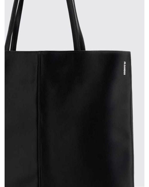 Jil Sander Black Linea Calf Leather Shoulder Tote Bag for men