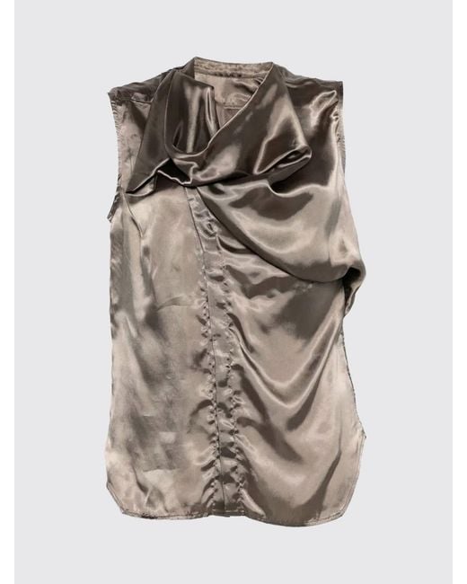 Rick Owens Brown Cupro Top