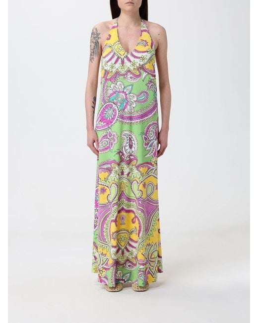 Maliparmi White Jersey Dress With Lotus Print