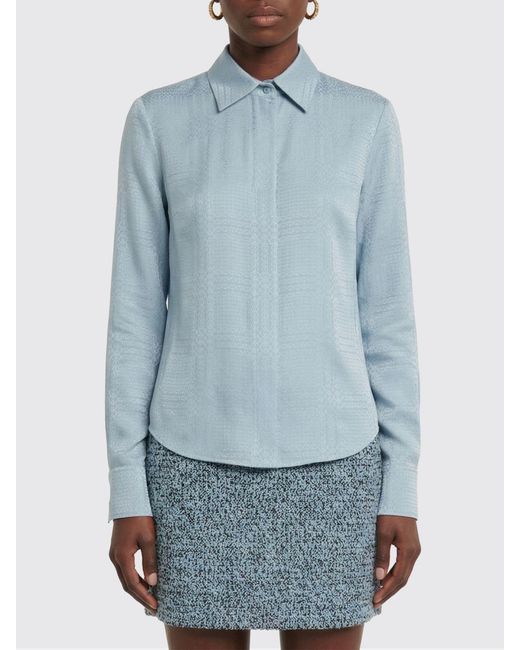 Gucci Blue Silk Basic Shirt