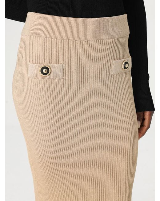 Falda Mujer Balmain de color Natural