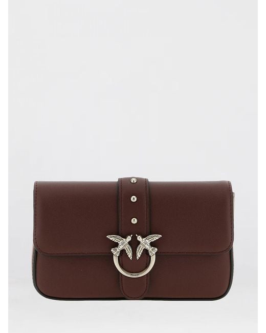 Pinko Brown Baby Love Bag One Slouchy Leather Bag