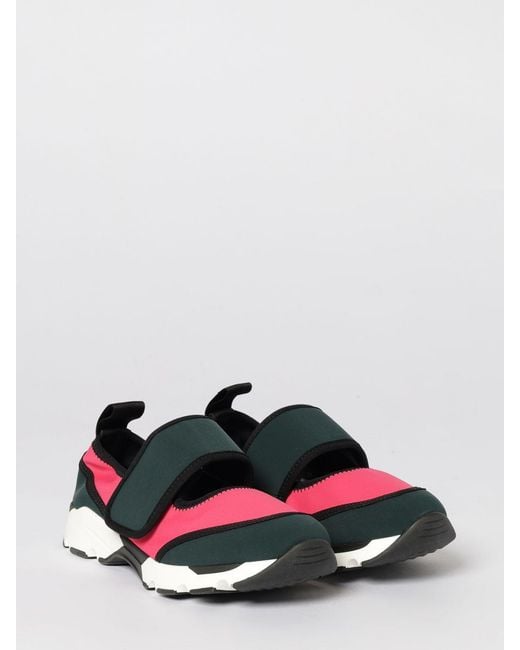 Marni White Neoprene Running Sneakers