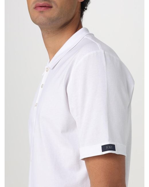 Fay White Polo Shirt for men