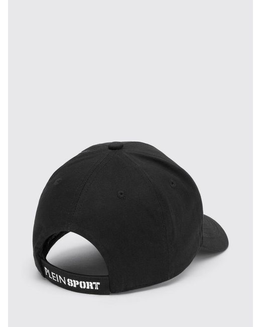 Philipp Plein Black Cotton Baseball Cap With Logo for men