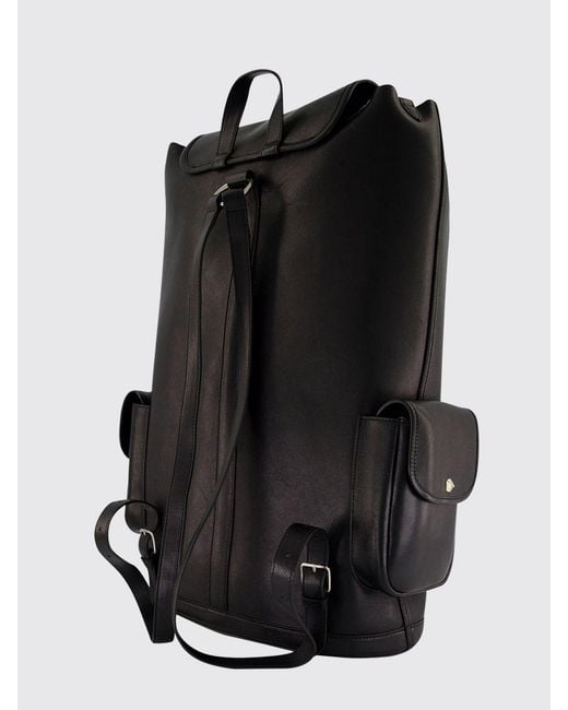Céline Black Triomphe Lambskin Backpack With Drawstring And Flap Closure for men
