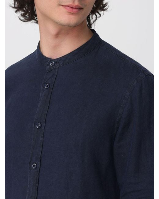 Blauer Blue Linen Casual Shirt for men