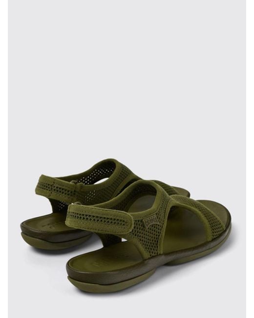 Camper Green Flat Sandals