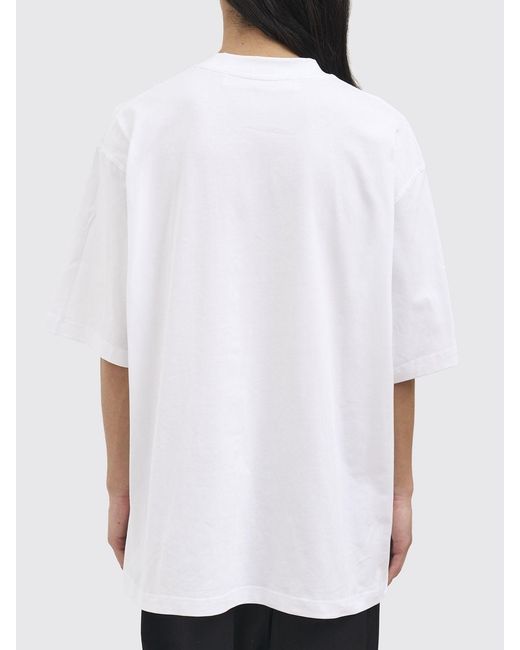 Isabel Benenato White Printed Cotton Crew Neck T-Shirt for men