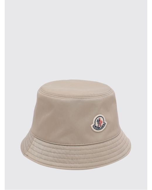 Moncler Natural Nylon Bucket Hat With Logo
