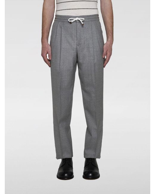 Pantalon Brunello Cucinelli pour homme en coloris Gray