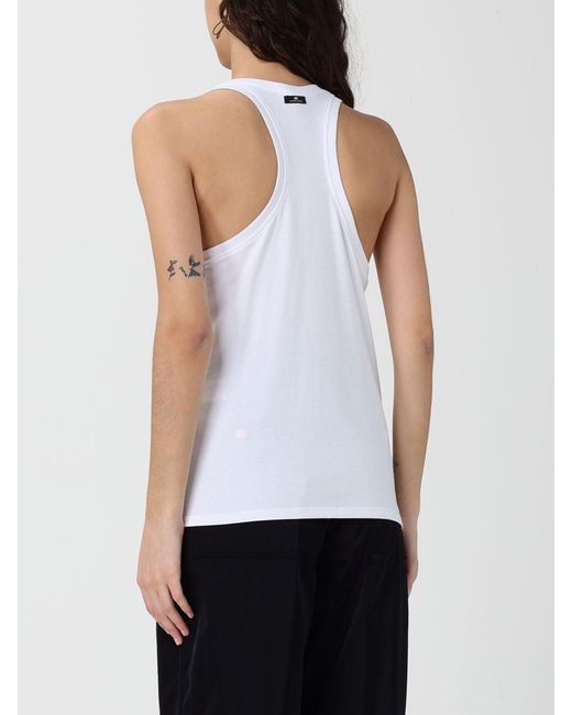 Elisabetta Franchi White Cotton Tank Top