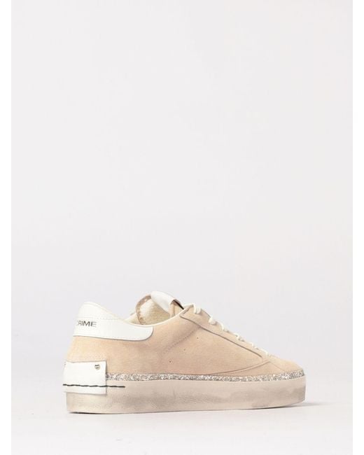 Crime London Natural Distressed Suede Sneakers