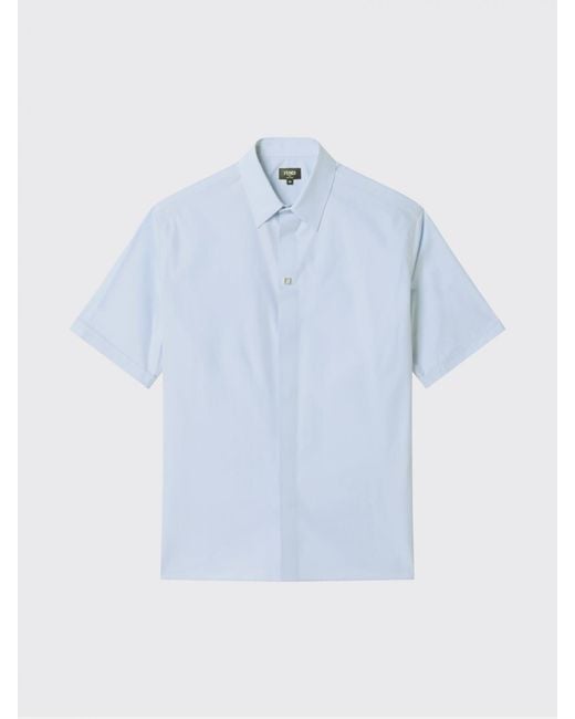 Fendi White Casual Cotton Shirt for men