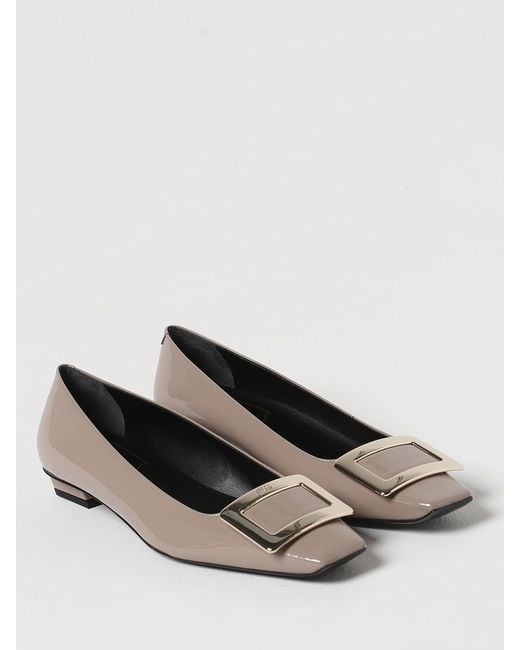 Roger Vivier White Ballet Flats