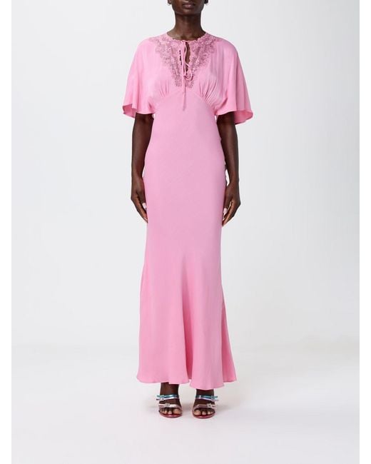 Twinset Pink Satin Dress