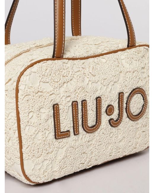 Liu Jo Natural Lace Bag With Applied Logo