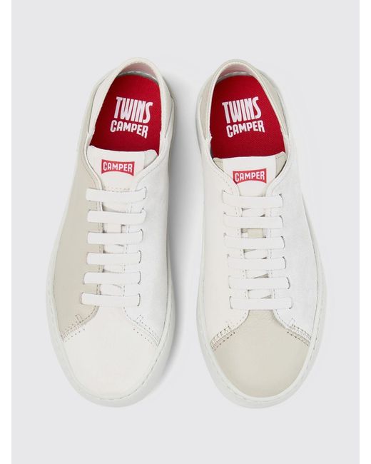 Camper White Leather Twins Sneakers