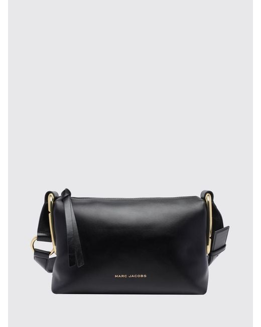 Marc Jacobs Black Juliette Leather Crossbody Bag With Double J Logo And Zip Closure