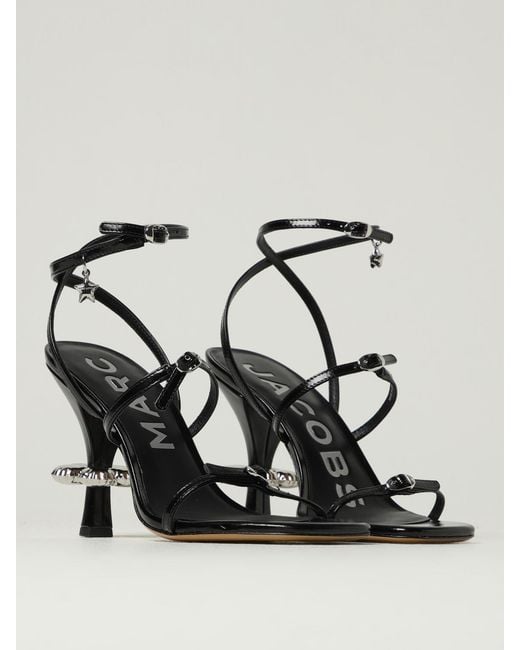 Marc Jacobs Black Strappy Heeled Sandals