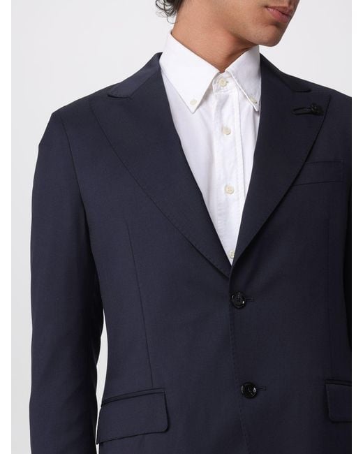 Lardini Blue Virgin Wool Single-Breasted Suit for men
