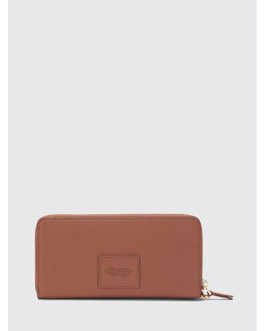 Marc Jacobs Brown The Leather Continental Grained Leather Wallet