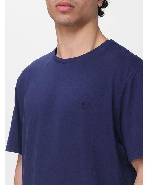 Polo Ralph Lauren Blue Cotton T-Shirt With Logo for men