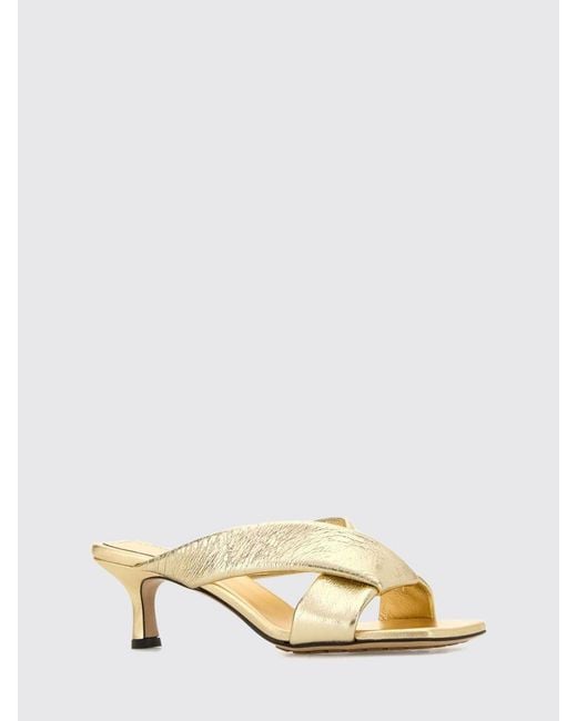 Bottega Veneta Natural Heeled Sandal