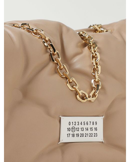 Borsa Glam Slam in nappa trapuntata di Maison Margiela in Natural