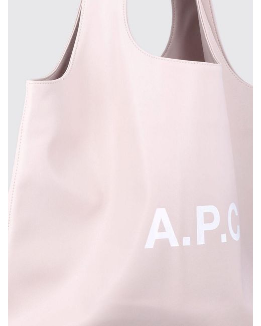 A.P.C. Pink Large Ninon Tote Bag for men