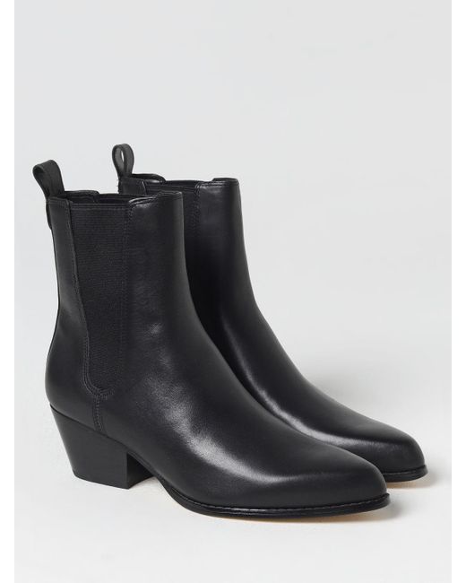 Michael Kors Black Michael Kinlee Leather Ankle Boots With Monogram