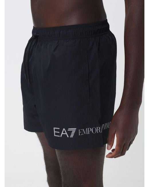 EA7 Blue Polyester Swimsuit for men