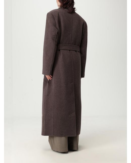 Cappotto Doppiopetto Con Cintura di Brunello Cucinelli in Brown