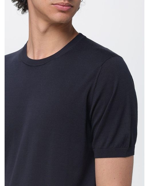 Drumohr Blue Basic Crew Neck Knit for men