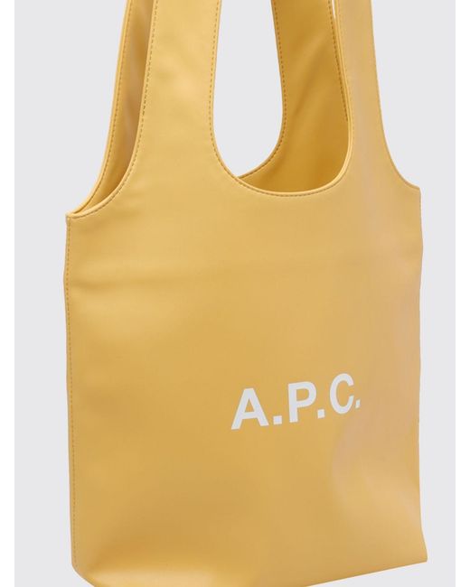 A.P.C. Yellow Ninon Small Tote Shoulder Bag