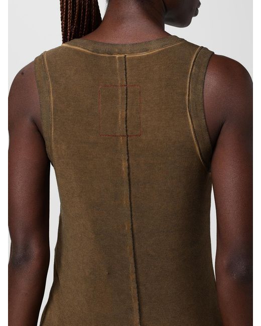 Uma Wang Brown Ribbed Washed Jersey Top