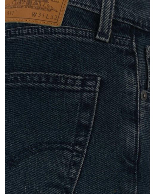 Levi's Blue 511 Slim Fit Mid-Rise Cotton Denim Jeans for men