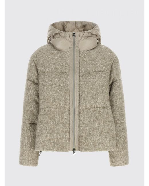 Herno Natural Short Hooded Down Jacket