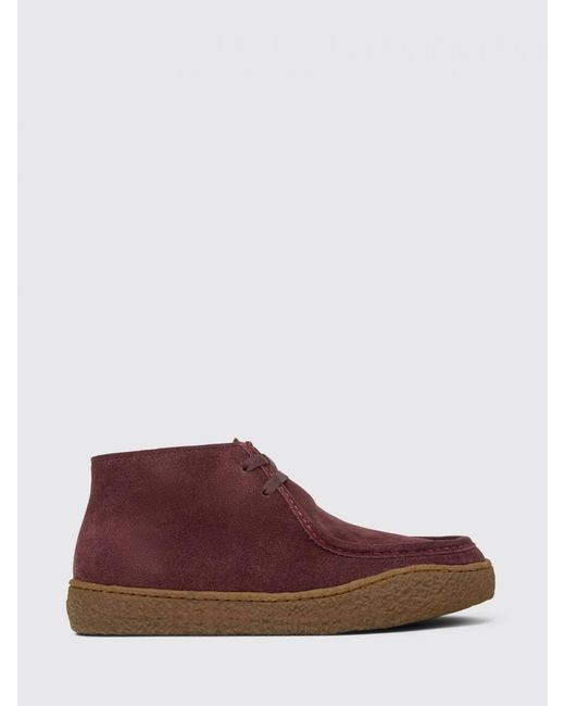 Camper Red Peu Terreno Suede Chukka Boots