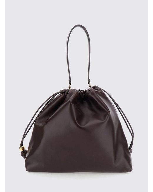 Etro Black Kalispera Smooth Lambskin Bucket Bag With Tassels And Drawstring