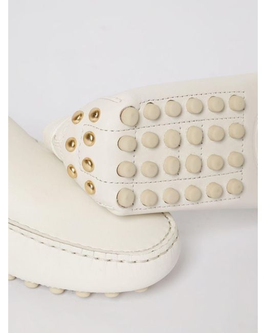 Tod's Natural Leather Driver Loafers