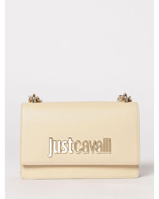 Just Cavalli Natural Saffiano Faux Leather Bag