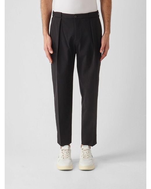 Briglia 1949 Black Stretch Cotton Chino Trousers for men